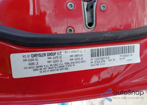 2013 Dodge Dart Limited z USA, uszkodzony, nr VIN 1C3CDFCA8DD715135